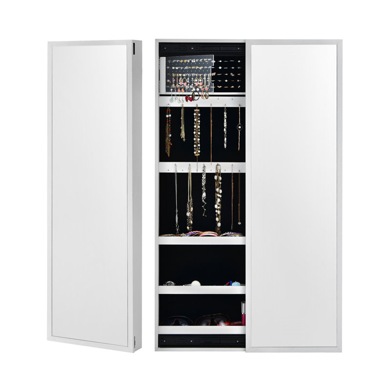 Blayde Wall Jewelry Armoire, White