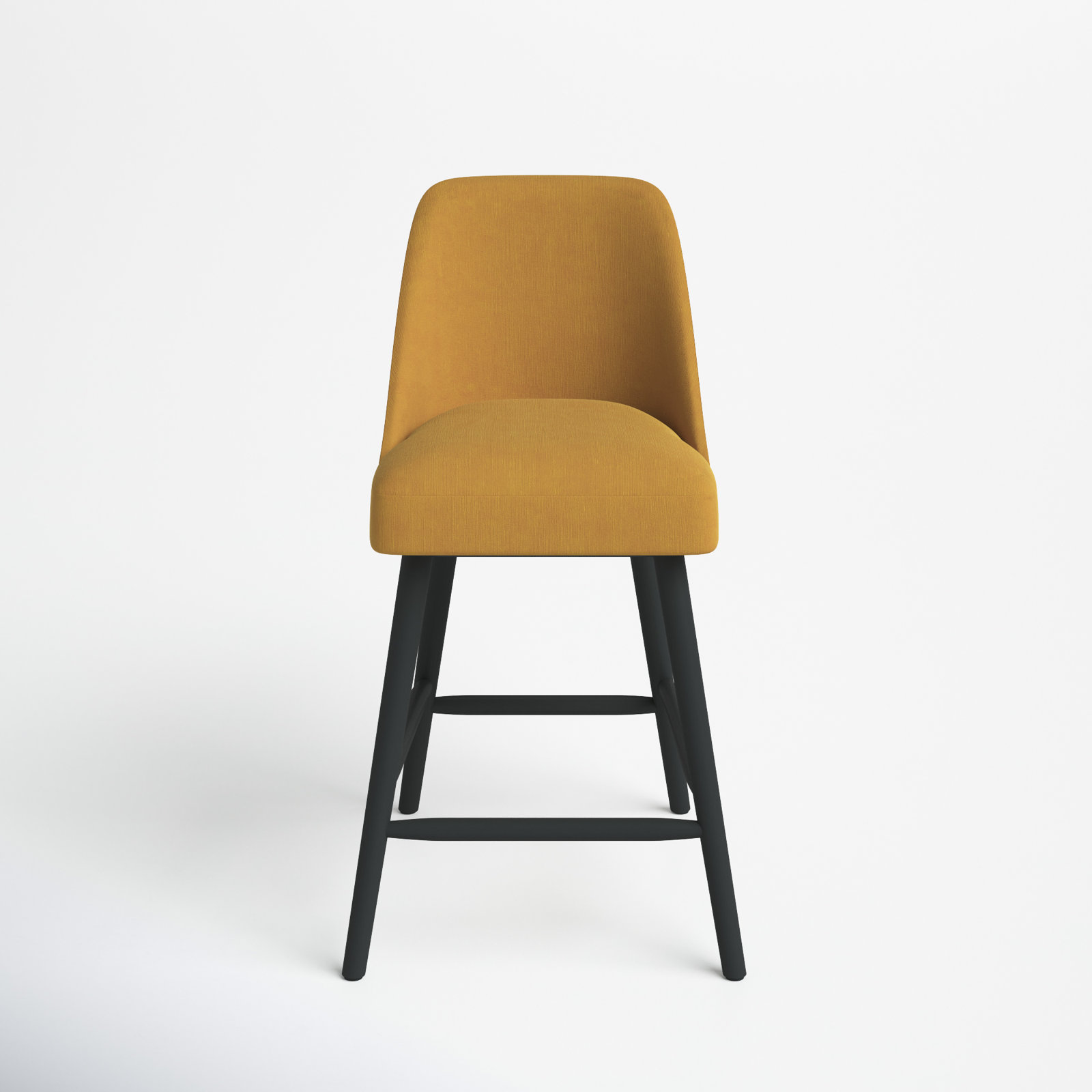 Gallie Bar and Counter Stool, Counter Stool (27" Seat Height), Mustard Velvet