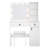 Modern Bedroom Vanity - White Desk With Square Mirror, Ample Storage, And Lights Adjustable Brightness Options Mirror White, 2 Drawers, Extra Deep Design
