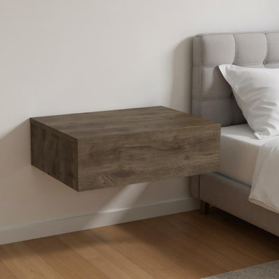  Eastongrove 16" Brown Wood One Drawer Floating Nightstand
