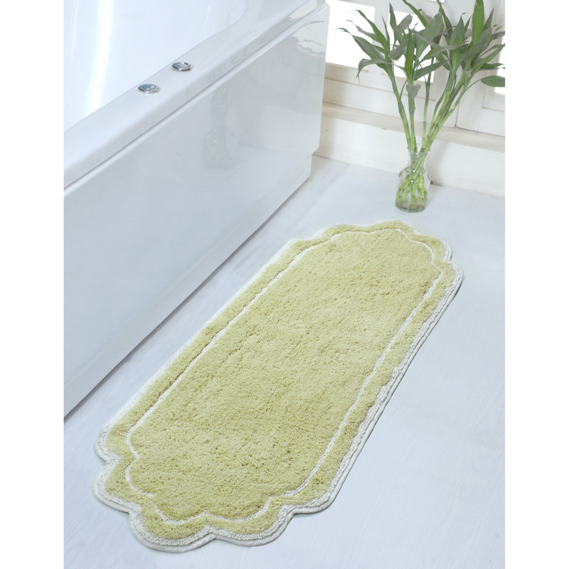 Tapis pour salle de bain Dobrinka, Vert, 21 po x 54 po (rectangle)