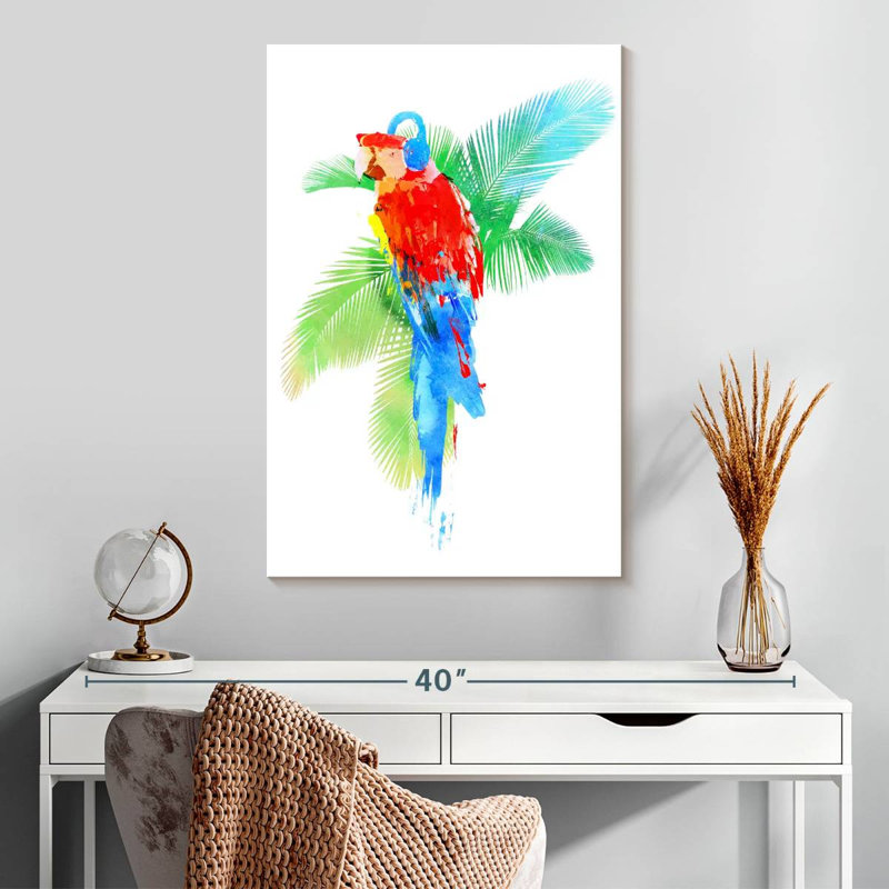 Fête tropicale, H 30 po x l 20 po