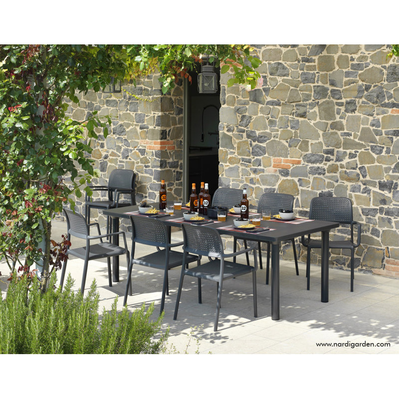Bora Outdoor Dining Armchair, Anthracite