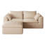Canapé en nuage en L 78,8 po à 3 places en forme de L avec méridienne simple, canapé modulaire compressé modulaire, housses de salon amovibles-1098167657