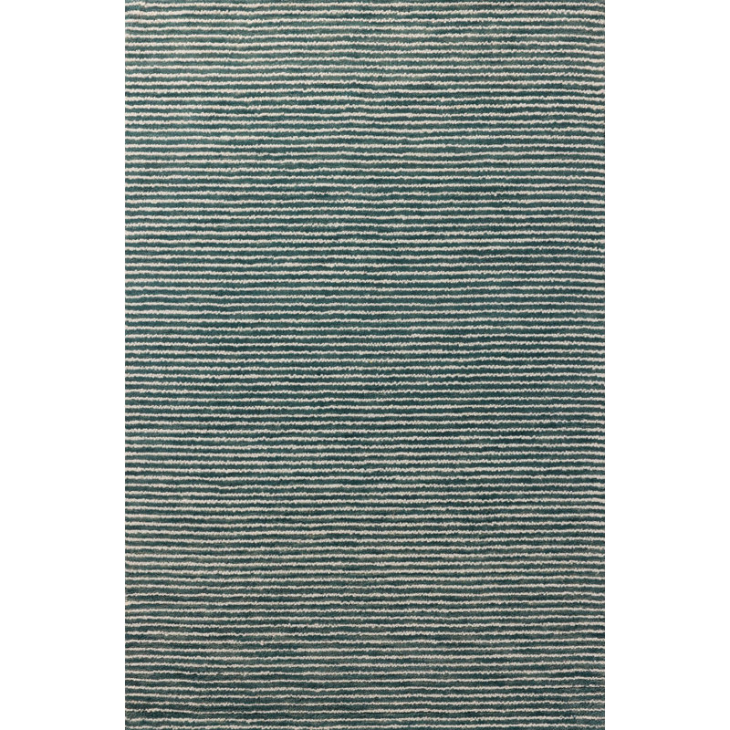 Ebern Designs Malpass Ocean / Ivory Area Rug, Rectangle 5' x 7'6"