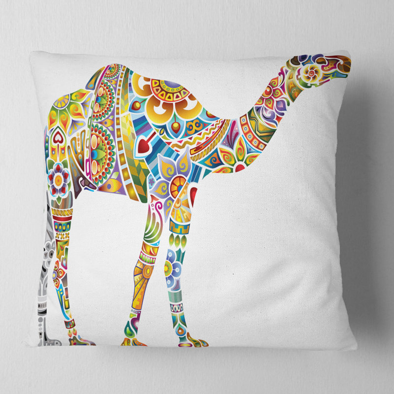 Oreiller Floral Camel Joyeux Abstract