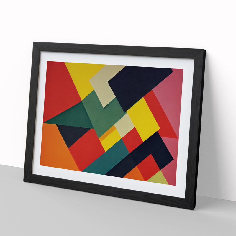 Abstract Shapes Vol.1 - Framed Print, 25cm H x 34cm W x 2cm D, Black Framed