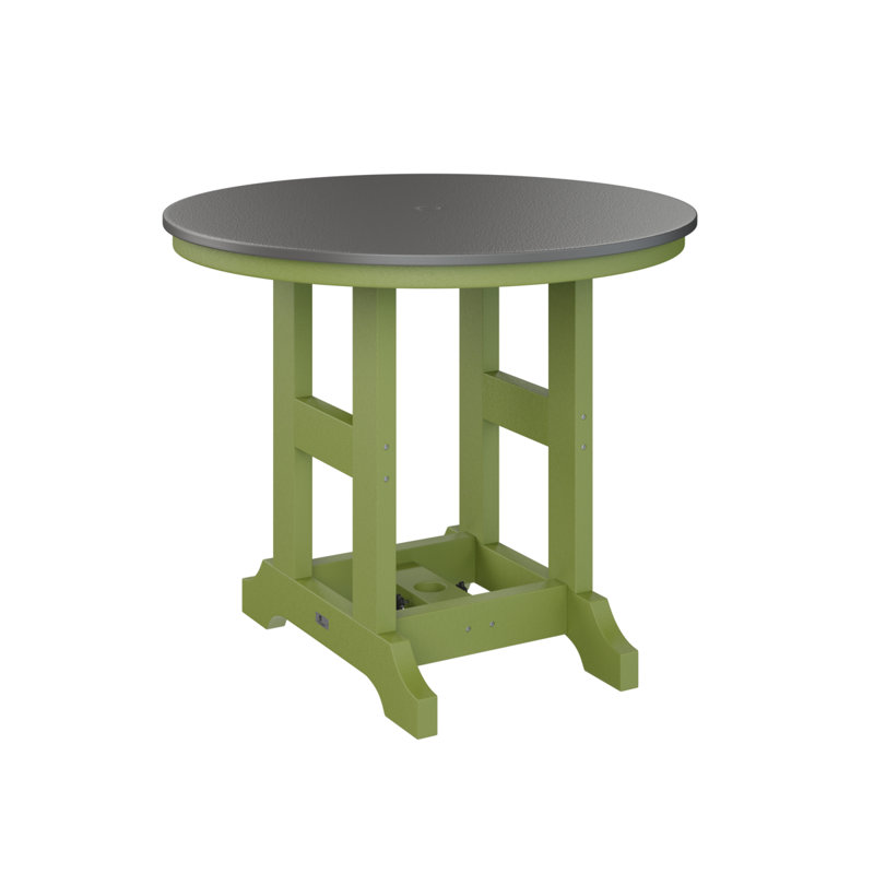 Table de salle à manger Garden Classic, Vert kiwi, H 30,87 po x l 38 po x P 38 po, Acier inoxydable martelé