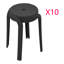 46cm H Backless Stacking Accent in Black