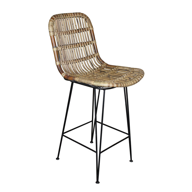 Tabouret d'appoint en fer Marook, Brun