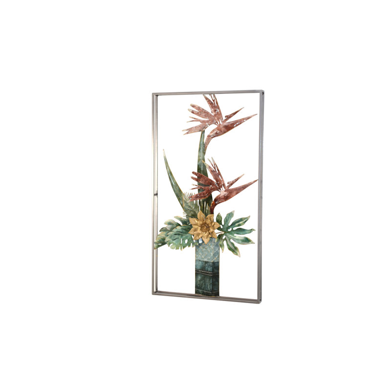 Coastal Plants & Flowers Wall Decor on Metal