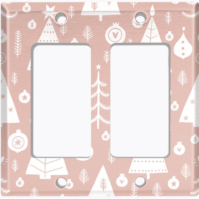 Patterned 2 - Gang Toggle Light Switch Standard Wall Plate