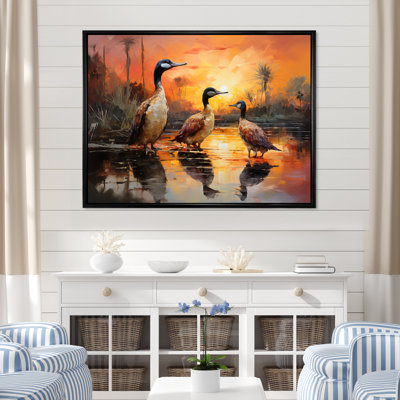 " Playful Sunset Duck Wonders "