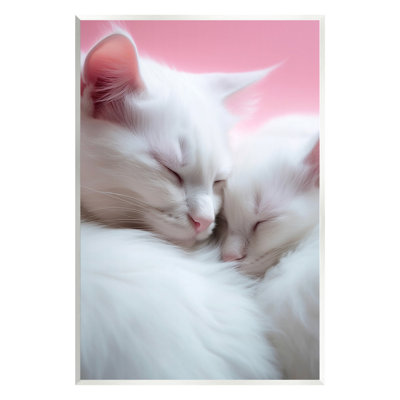 Art mural "Sleeping Cats on Pink" par RB