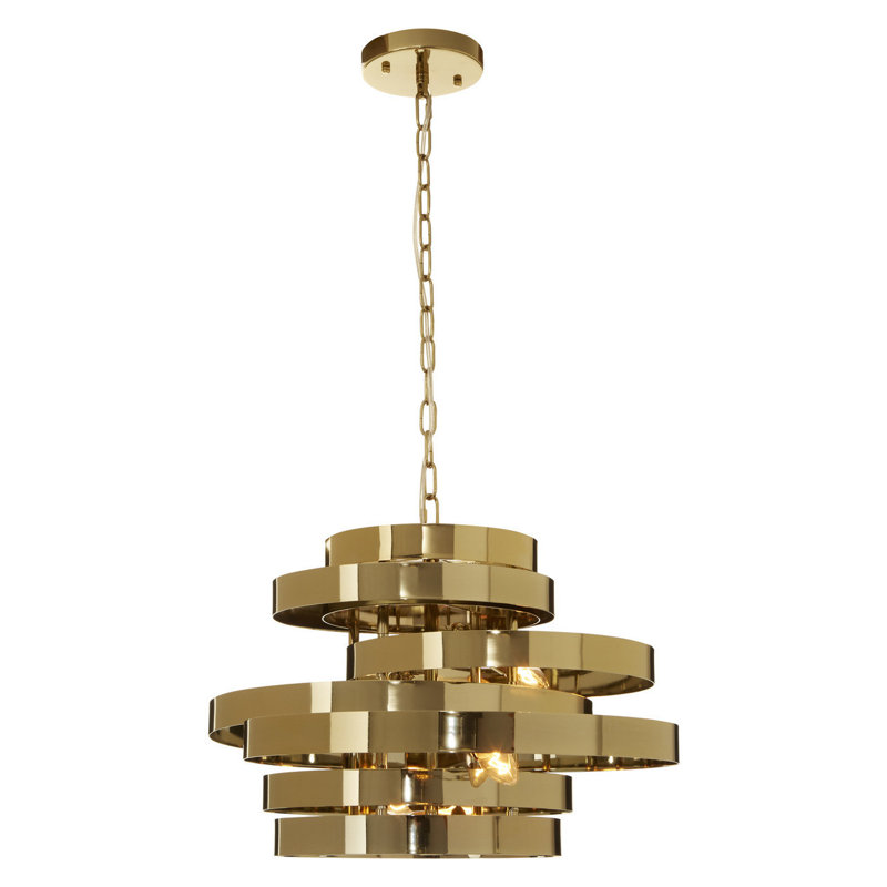 Ranchester 4 - Light Gold Geometric Pendant