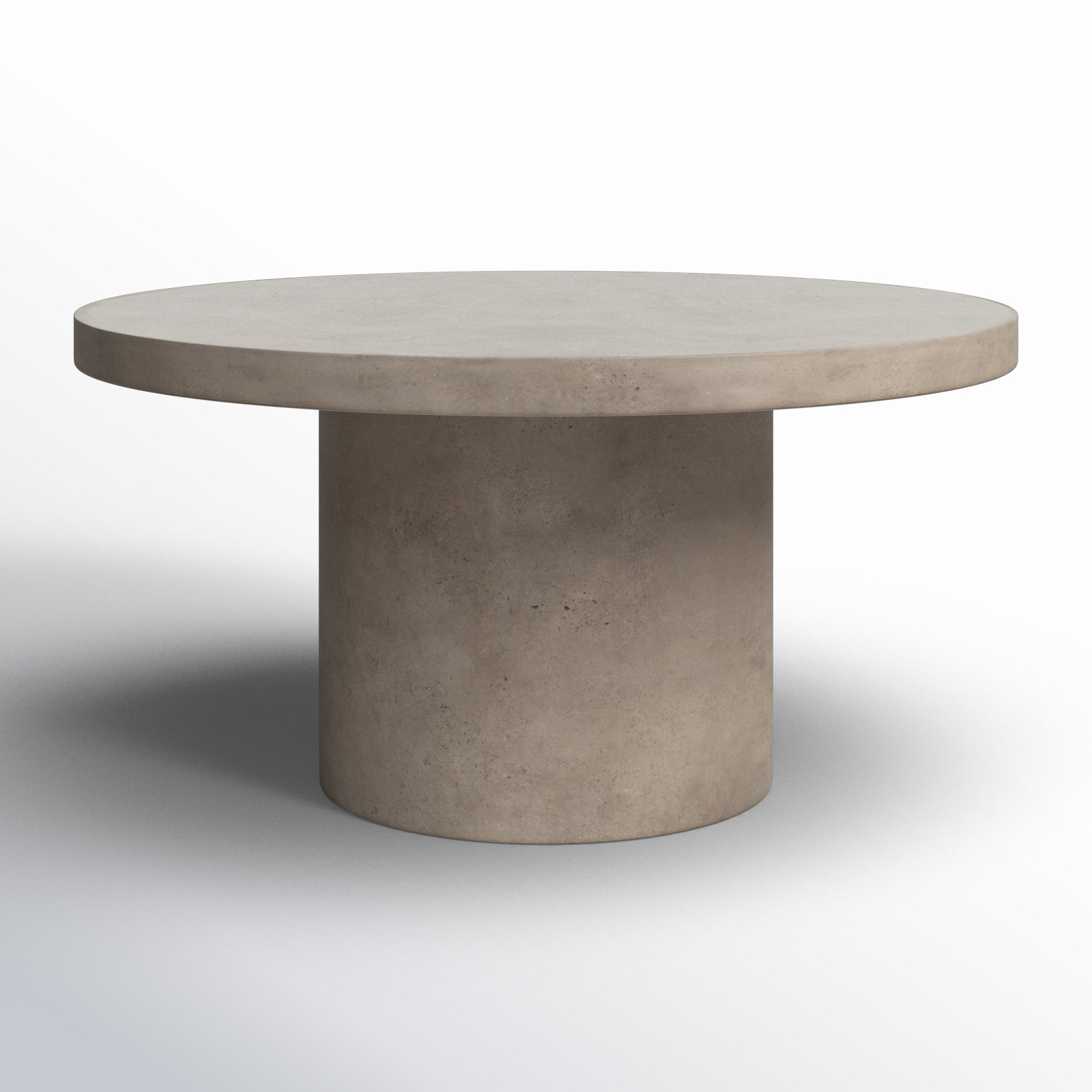 Kareen Concrete Pedestal Dining Table, Dark Gray, 60" Round  , Dining Table (30.25" Height)