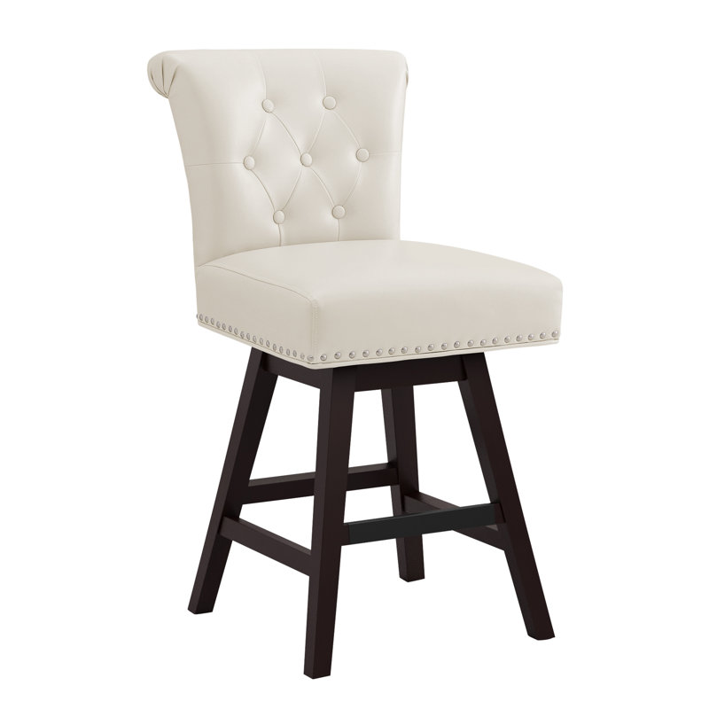 Armella Swivel 26" Counter Stool, White