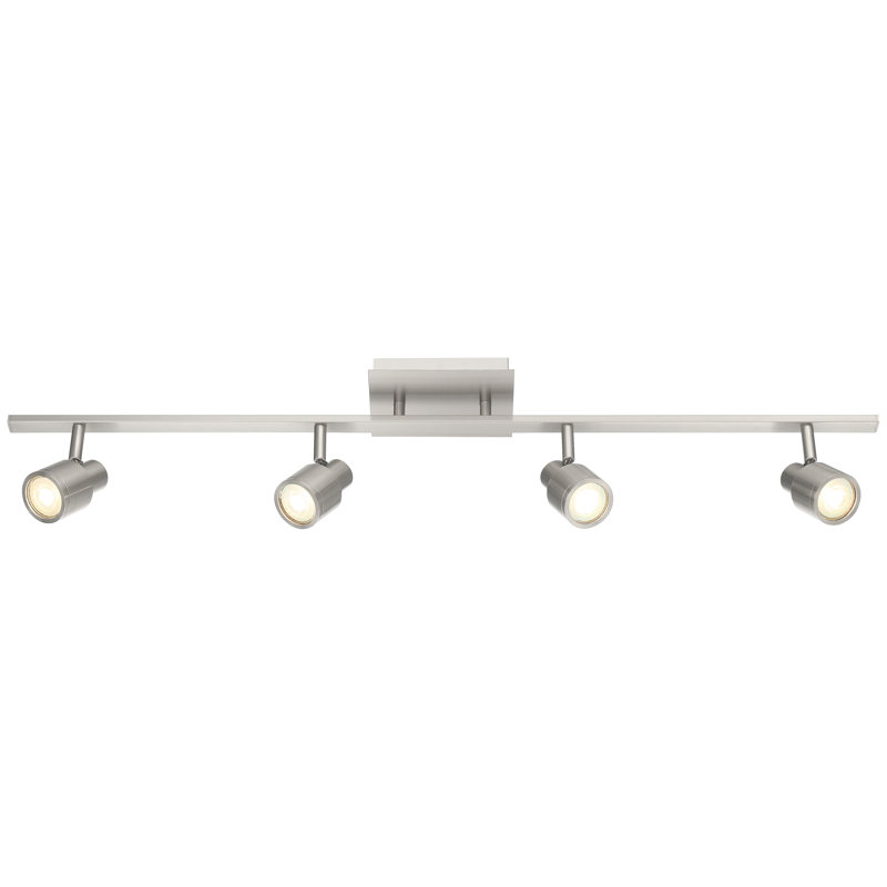 Lincoln Brushed Steel 4-Light Adjustable LED Track