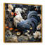 Coq dans un jardin de fleurs II-522553538-522553545