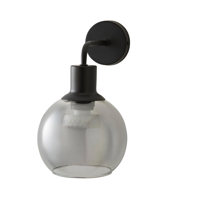 Dejuane Flush Mounted Sconce, Black, Grey