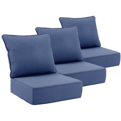 24 x 24 x 6.2 inch Outdoor Olefin Chair Cushion Set,Comfortable, Durable, Weather-Resistant Design