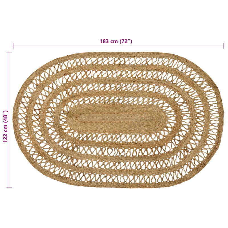 Area Rug, Oval 122cm x 183cm