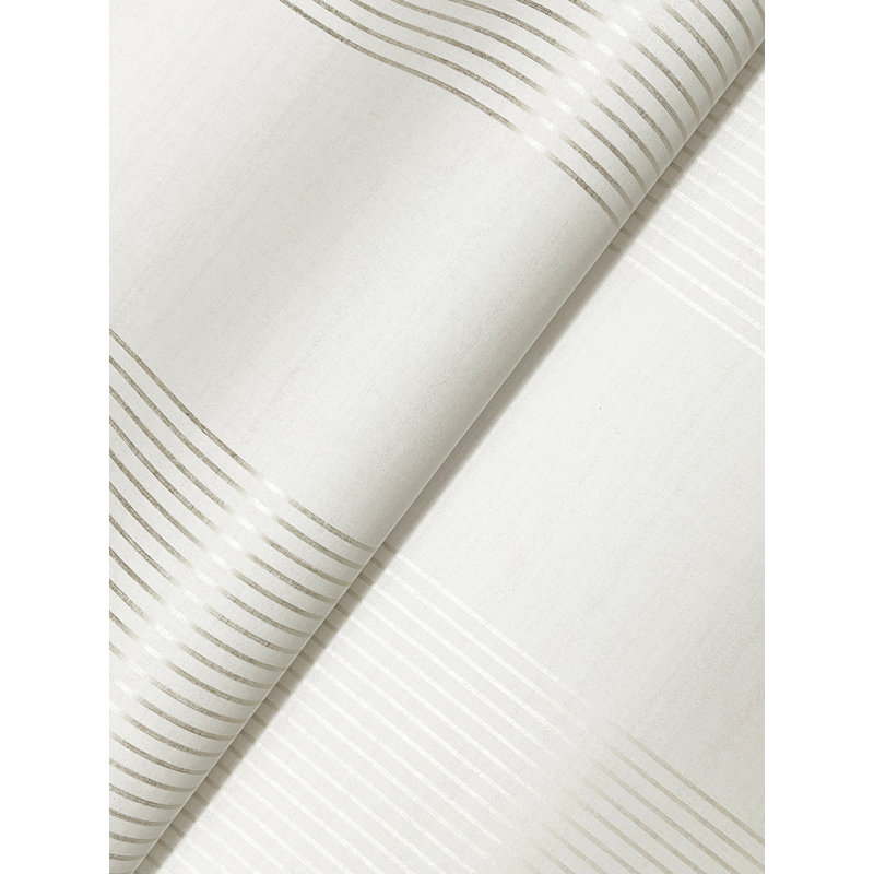 Papier peint imitation lin Archer, Blanc