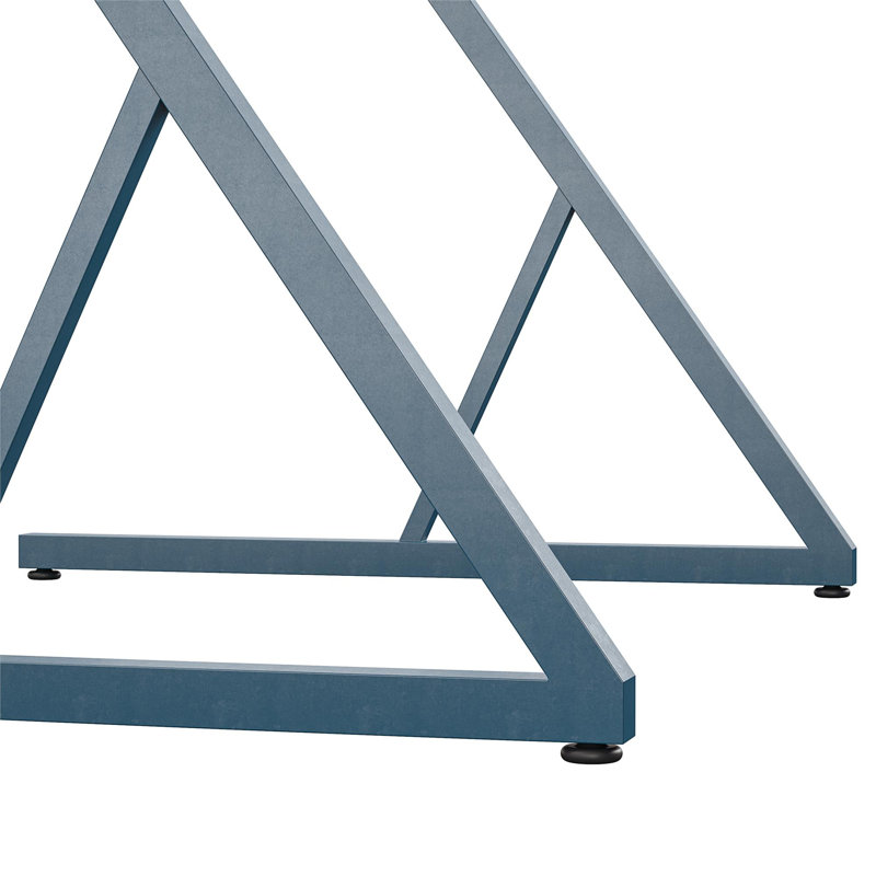 Metal Base Writing Desk, Blue
