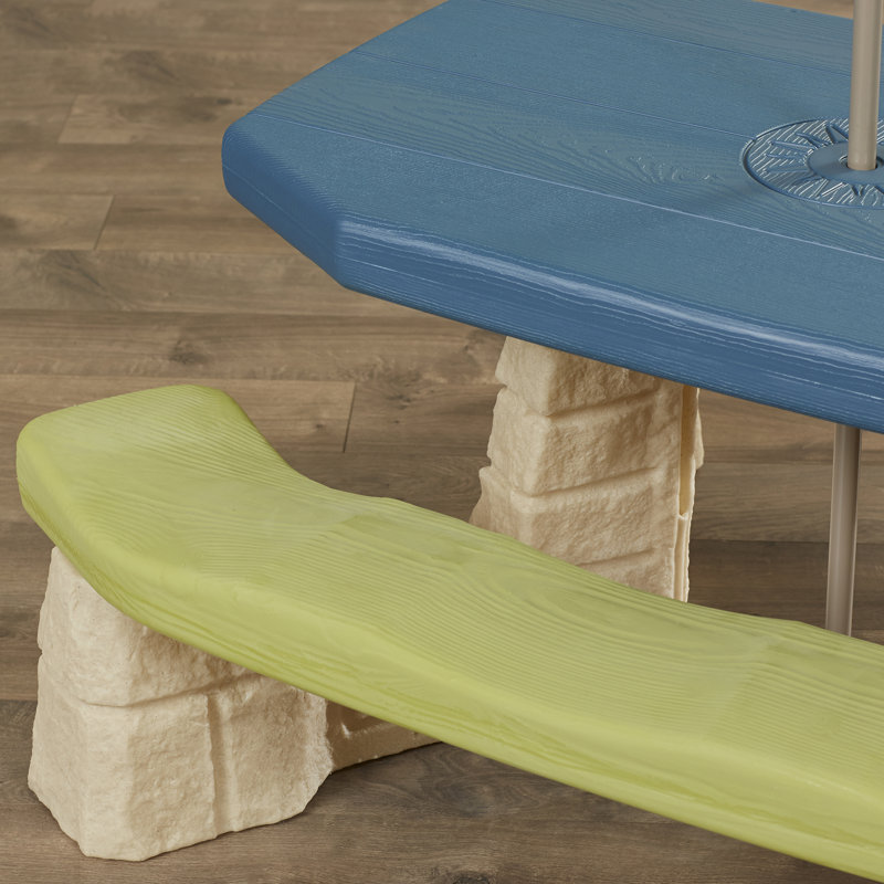 Step2 Naturally Playful Kids Rectangle Picnic Table with Umbrella