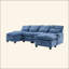 Canapé-lit modulaire en forme de U de 106 po pour le salon, canapés modulaires confortables et rembourrés, canapé-lit en U en chenille à 4 places avec méridienne, repose-pieds et coussins-1718695350