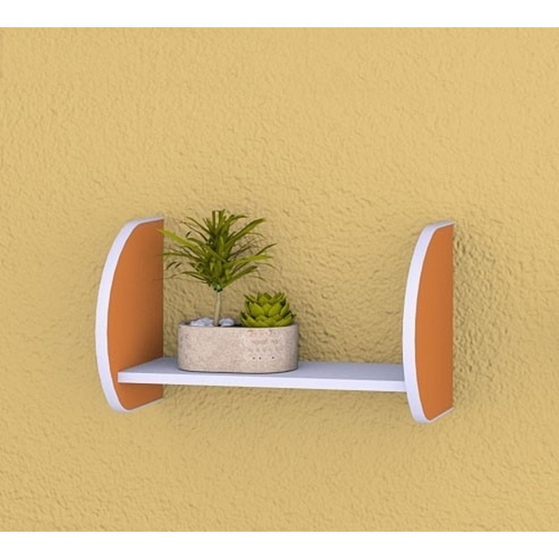 Arrin Floating Shelf, Orange, 34cm H x 59cm W x 25cm D