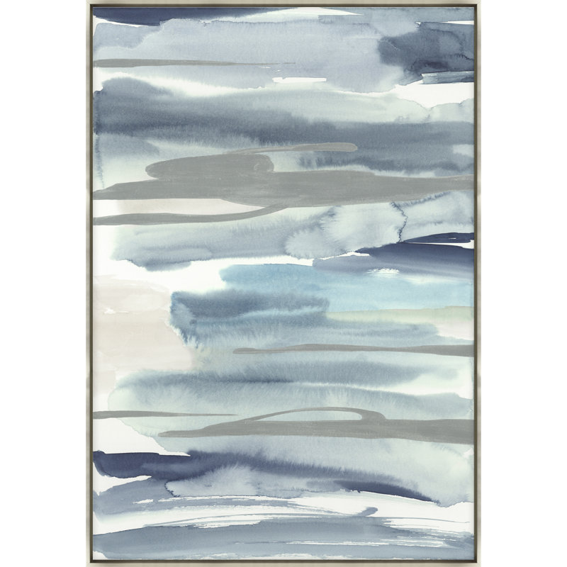 Layered Water I Print by Janice Sadler, 59.5" H x 41.5" W, Glass Coat