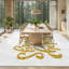 Tapis intérieur doré lavable à la machine, avec inscription « Joyeuses fêtes ».-820692500