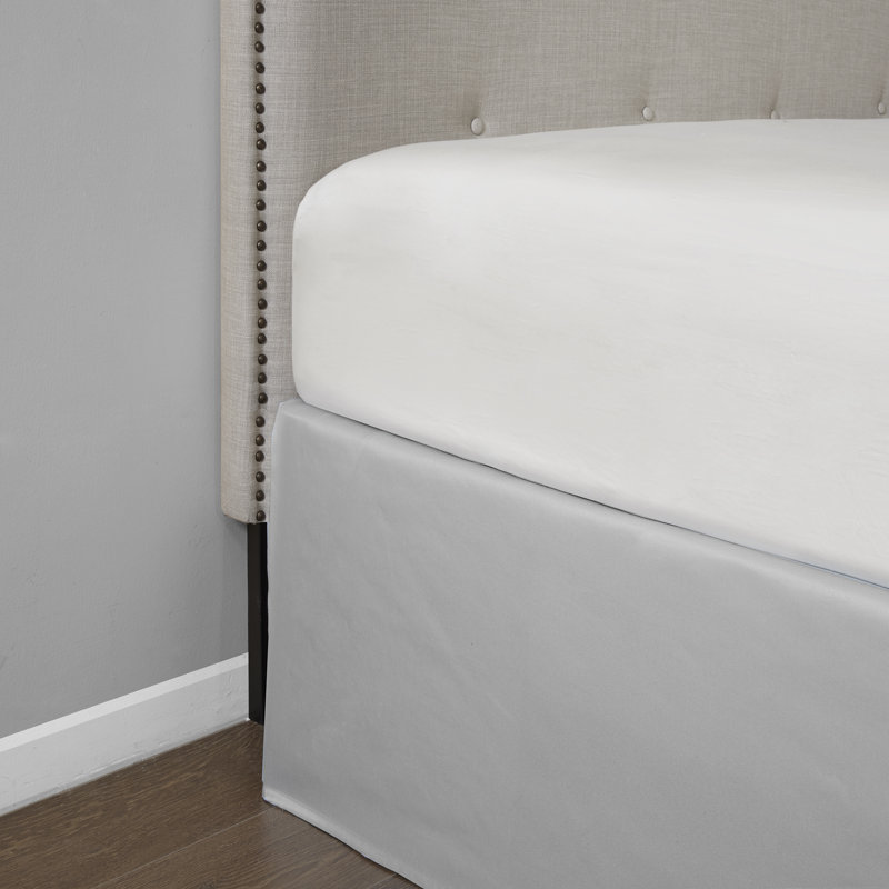 Simple Fit Wrap Around Adjustable Bedskirt, Gray