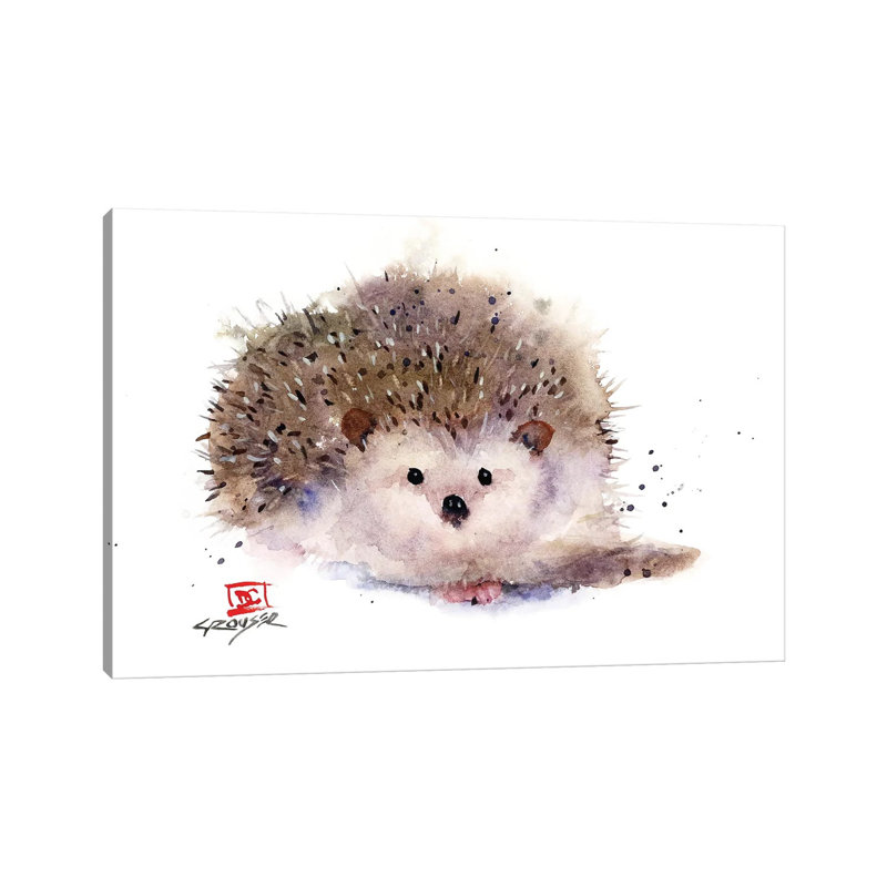 « Hedgehog » par Dean Crouser, reproduction d’art, Toile tendue, Aucun mat, H 12 po x l 18 po x 1,5 po