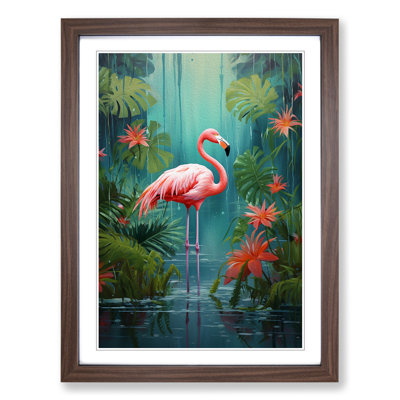 Flamingo Modern Art - Framed Print