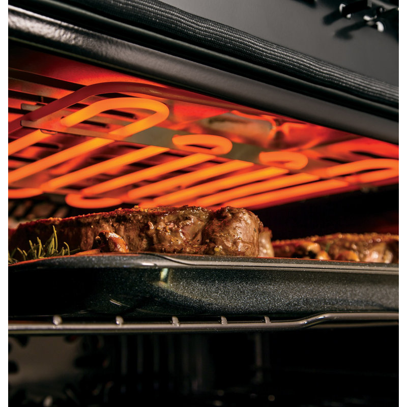 GE Profile Smart Appliances 29.75" 5 cu. ft. Self-Cleaning Convection Electric Single Wall Oven, Silver