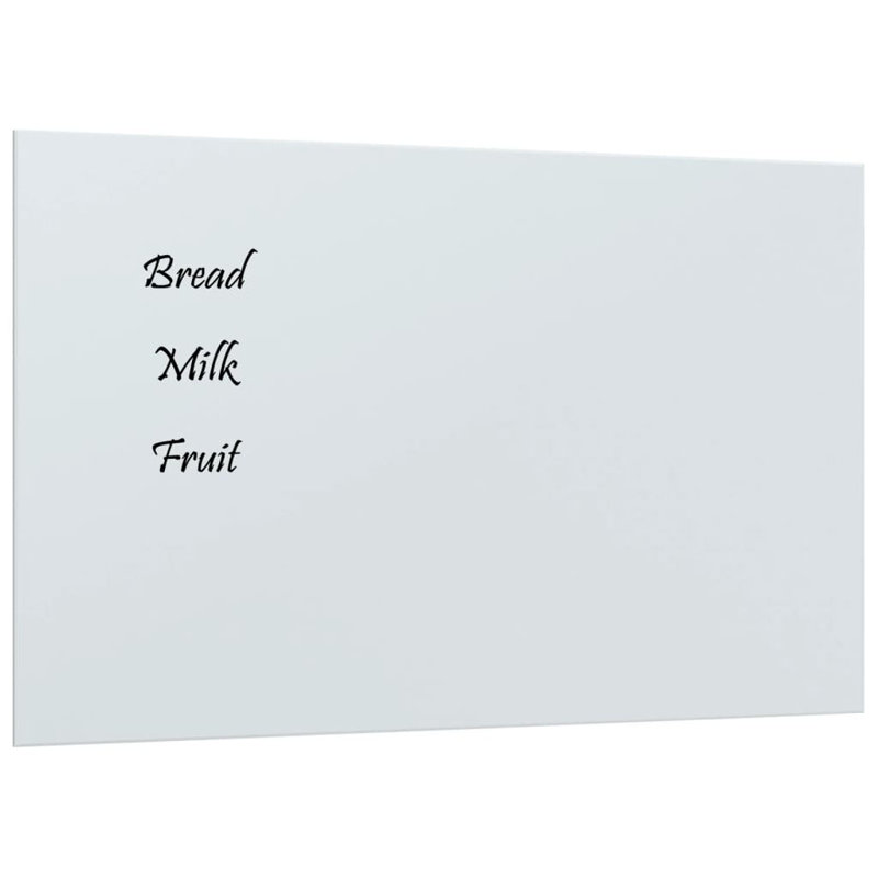 Kitwana Wall Mounted Glass Board, Black, 50cm H x 80cm W x 0.4cm D