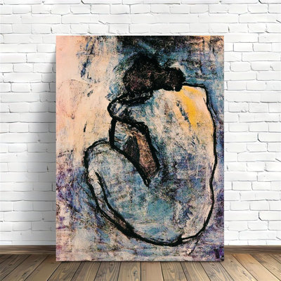 Célèbre peinture «Blue Nude» par Pablo Picasso, art mural sur toile, affiche, photos murales pour salon, galerie, œuvre d'art - 12 x 16 po