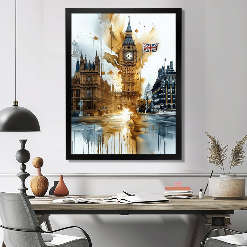 Murton - Cityscapes Wall Art Living Room, Noir, noir, noir, noir, H 20 po x l 12 po, Reproduction encadrée d'une seule photo