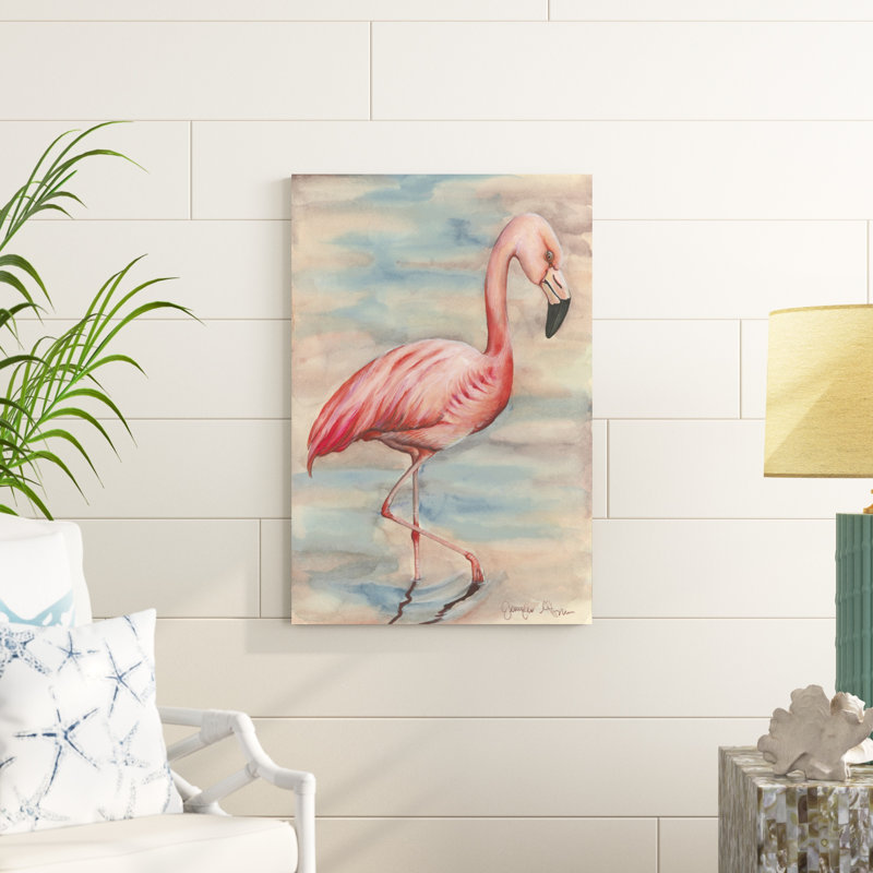 Flamant rose I, H 36 po x l 24 po x P 1,25 po