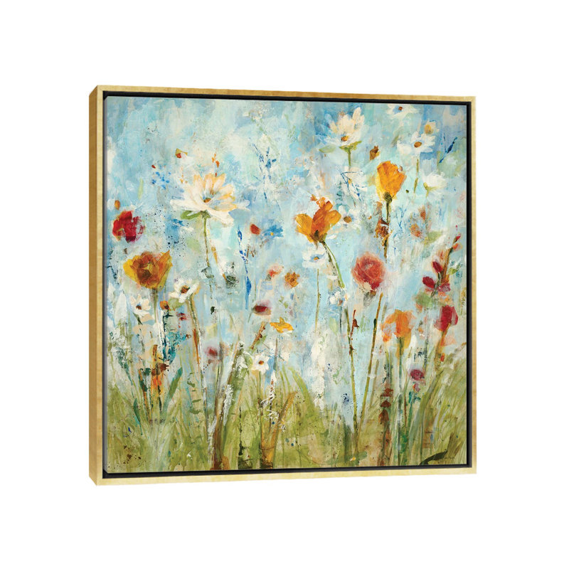 «Jounce», reproduction sur toile, H 12 po x l 12 po x p 1,5 po, Toile avec cadre doré, Pas de tapis