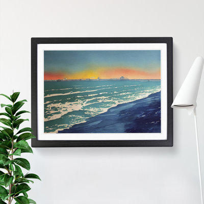 Beach In Watercolour Vol.4 - Single Picture Frame Painting