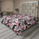 Drap plat à motif floral bohème Ambesonne