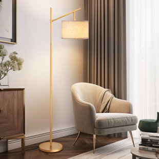 Insider 57.5 LED Novelty Floor Lamp with Remote Control Wade Logan Shade Color: Gold