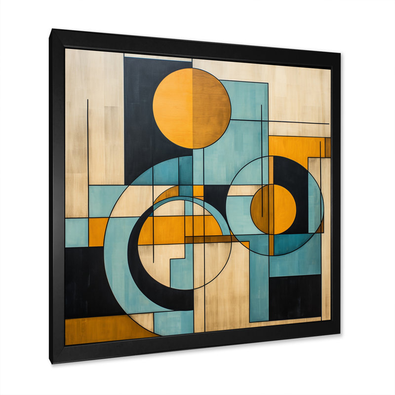 «Serendipity Abstract Mid-Century Geometrics», art abstrait sur toile Mid-Century, H 36 po x l 36 po x P 1,5 po