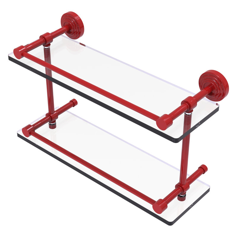 Tablette flottante 2 pièces Waverly Place, H 8 po x l 16 po x P 5 po, Rouge pompier