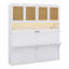 Lit escamotable simple peu encombrant avec compartiment de rangement supérieur, conception pliable avec éclairage et ports USB-1081102101