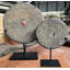 Approx. 18" High Lava Stone Disk with Iron Stand