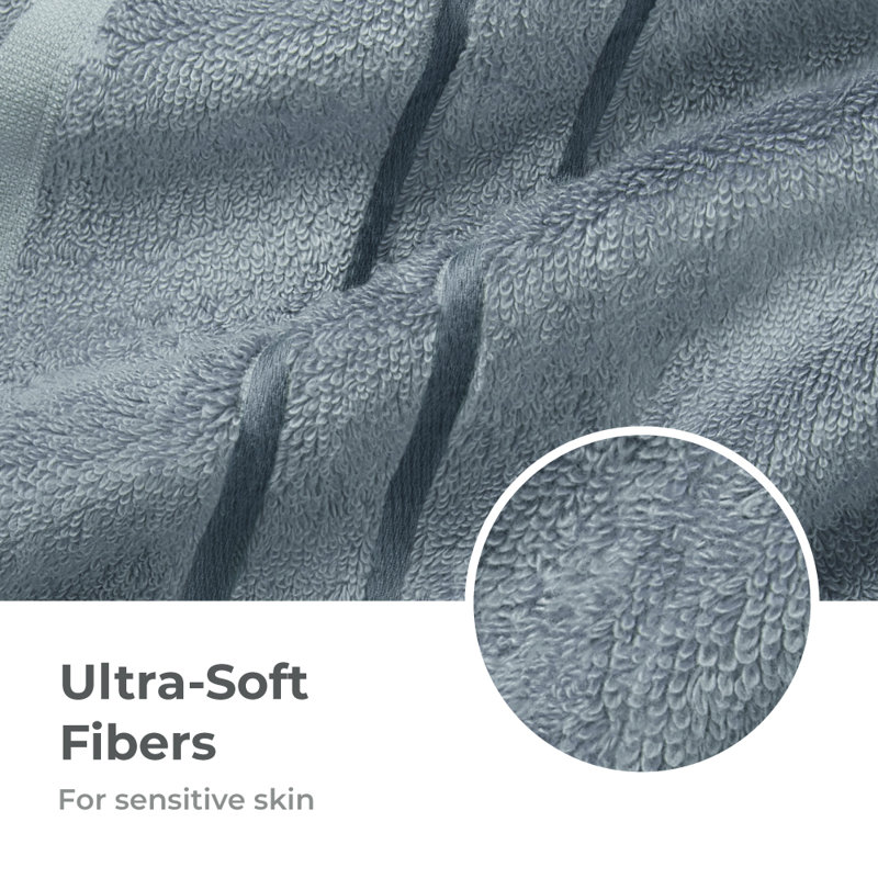 Cariloha - drap de bain extra lisse - Viscose - 40 po x 70 po, Bleu